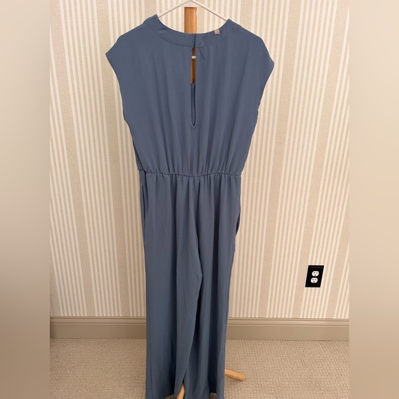 Elizabeth & Clarke The Simone All Hours Vegan Silk Blue Jumpsuit. Women’s XS - Picture 10 of 12